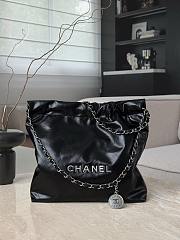 Chanel 22 Small Handbag Shiny Calfskin & Silver-Tone Metal Black - 37x35x7cm - 2