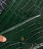 Chanel Clutch with Leather Strap Crocodile Embossed Calfskin & Gold-Tone Metal Green - 21.5x13x2cm - 5