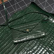 Chanel Clutch with Leather Strap Crocodile Embossed Calfskin & Gold-Tone Metal Green - 21.5x13x2cm - 3