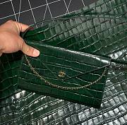 Chanel Clutch with Leather Strap Crocodile Embossed Calfskin & Gold-Tone Metal Green - 21.5x13x2cm - 2