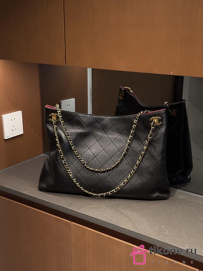 Chanel Shopping Bag Lambskin Black - 40x29x9cm - 1