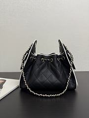Chanel 25 Small Handbag Calfskin & Gold-Tone Metal Black & White - 30x26x14cm - 4