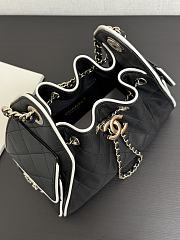 Chanel 25 Small Handbag Calfskin & Gold-Tone Metal Black & White - 30x26x14cm - 2