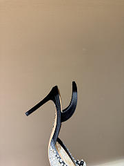  Aquazzura 90mm Bow-Detail Slingback Pumps Black  - 5