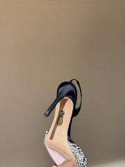  Aquazzura 90mm Bow-Detail Slingback Pumps Black  - 3