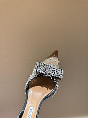  Aquazzura 90mm Bow-Detail Slingback Pumps Black  - 2