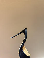 Ananyan Vag Black Leather Open Pointed Toe Mules - 4