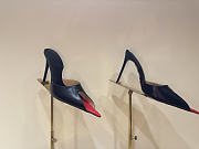 Ananyan Vag Black Leather Open Pointed Toe Mules - 2