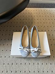 J'Adior Ballet Flat Sky Blue Suede Goatskin - 1