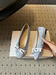 J'Adior Ballet Flat Sky Blue Suede Goatskin - 6