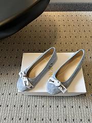 J'Adior Ballet Flat Sky Blue Suede Goatskin - 4