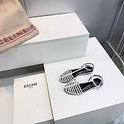 Celine Cage Flat Sandal In Lambskin White - 2