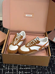 Miumiu Gymnasium Technical Fabric And Suede Sneakers Chalk White/Cinnamon 5E428E - 6
