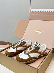 Miumiu Gymnasium Technical Fabric And Suede Sneakers Chalk White/Cinnamon 5E428E - 2