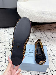 Prada Printed Leather Ballerinas With Bow Honey 1F322O - 6