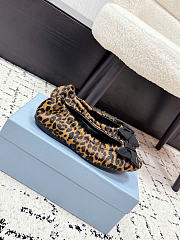 Prada Printed Leather Ballerinas With Bow Honey 1F322O - 5
