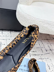 Prada Printed Leather Ballerinas With Bow Honey 1F322O - 4