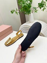 Miumiu Laminated Nappa Leather Fisherman Sandals Platinum 5X610E - 6