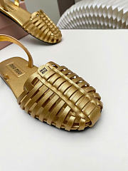 Miumiu Laminated Nappa Leather Fisherman Sandals Platinum 5X610E - 5