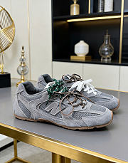 New Balance X Miumiu 530 SL Suede And Mesh Sneakers Periwinkle Blue 5E165E - 4