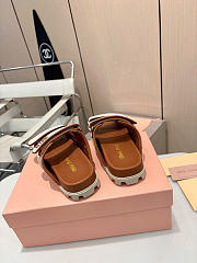Miumiu Canvas Slidesbeige/Brandy 5XX658 - 4