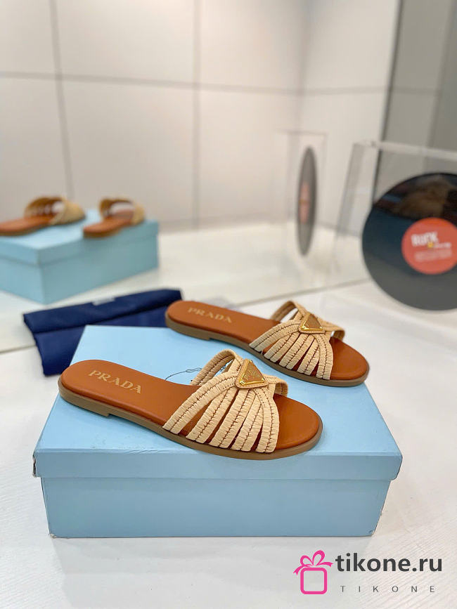 Prada Crochet Slides Beige 1XX807 - 1