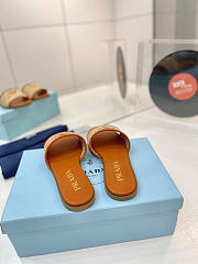 Prada Leather And Crochet Slides Beige 1XX758 - 3