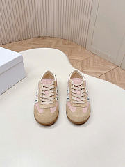 Dior Dior Ribbon Sneaker Pink and Beige Suede Calfskin - 5