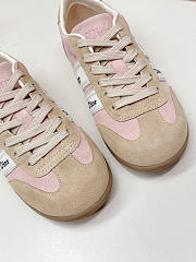 Dior Dior Ribbon Sneaker Pink and Beige Suede Calfskin - 2