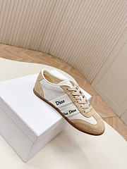 Dior Ribbon Sneaker White and Beige Suede Calfskin - 4