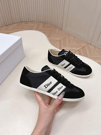 Dior Ribbon Sneaker Black Suede Calfskin and Technical Fabric