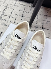 Dior Ribbon Sneaker White Suede Calfskin and Technical Fabric - 3