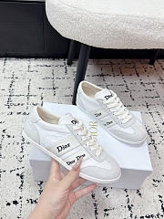Dior Ribbon Sneaker White Suede Calfskin and Technical Fabric - 2