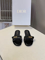 Dioriviera Dioract Slide Black Lambskin and Rubber Black - 1