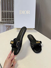 Dioriviera Dioract Slide Black Lambskin and Rubber Black - 5