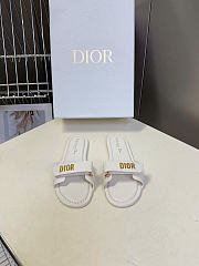 Dioriviera Dioract Slide Black Lambskin and Rubber White - 1