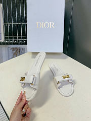 Dioriviera Dioract Slide Black Lambskin and Rubber White - 3