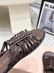 Miumiu Nappa Leather Slides Briarwood 5XX669 - 6