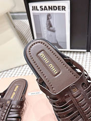 Miumiu Nappa Leather Slides Briarwood 5XX669 - 4