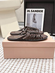 Miumiu Nappa Leather Slides Briarwood 5XX669 - 3