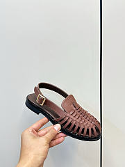 Miumiu Leather Slingback Loafers Coffee 5D607E - 2