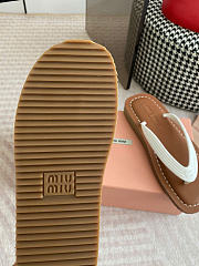 Miumiu Thong Sandals White 5Y638E - 6
