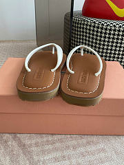 Miumiu Thong Sandals White 5Y638E - 4