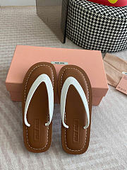 Miumiu Thong Sandals White 5Y638E - 3