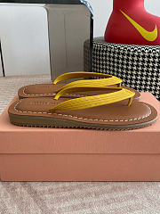 Miumiu Thong Sandals Yellow 5Y638E - 4