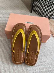 Miumiu Thong Sandals Yellow 5Y638E - 3