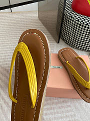 Miumiu Thong Sandals Yellow 5Y638E - 2