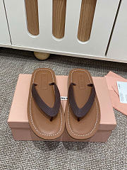 Miumiu Thong Sandals Dark Brown 5Y638E - 1