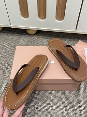 Miumiu Thong Sandals Dark Brown 5Y638E - 5