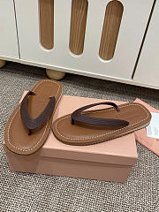 Miumiu Thong Sandals Dark Brown 5Y638E - 4